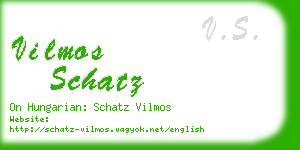 vilmos schatz business card